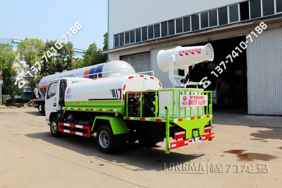 东风天龙后八轮抑尘车 雾炮抑尘车是洒水车